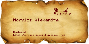 Morvicz Alexandra névjegykártya