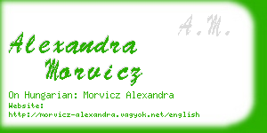 alexandra morvicz business card